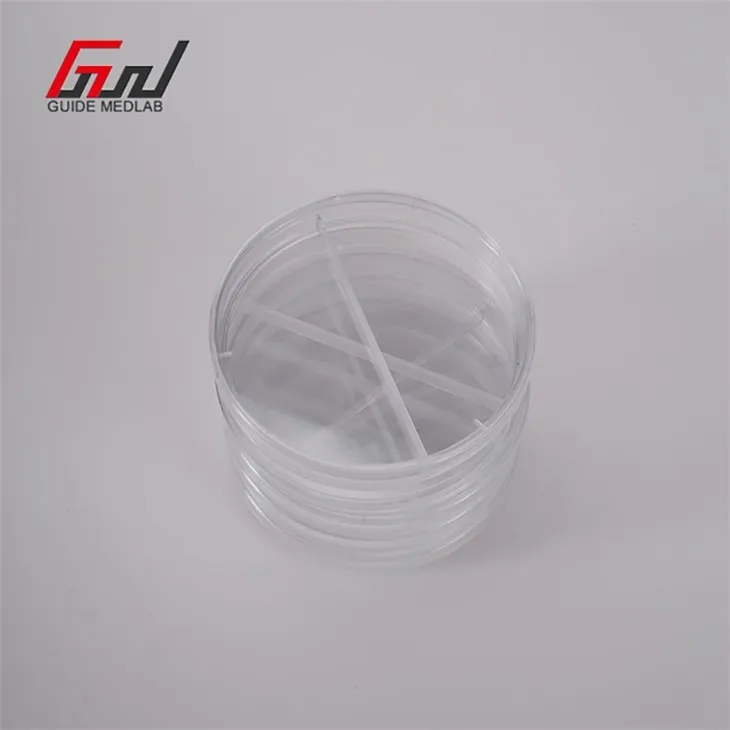 5 plastic petri dishes with lids 90mm