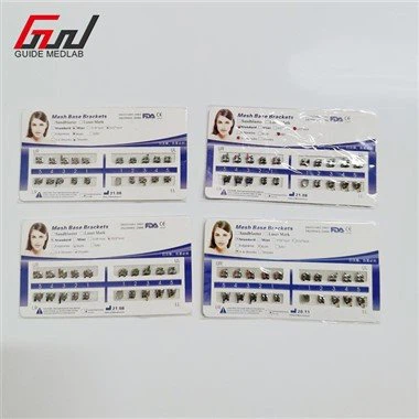 ڈینٹل میٹل اور سیرامک آرتھوڈانٹک منحنی خطوط وحدانی